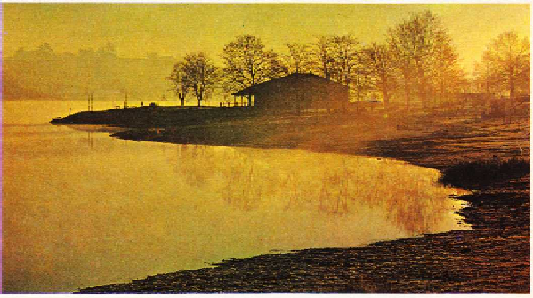 Fransada gersde saint cricg gölünden görünüş