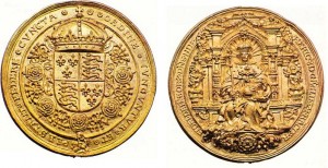 Henry VIII'in mührünün ön ve arka yüzü