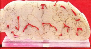 Çin sanatı yeşim taşından yapılmış kaplan.