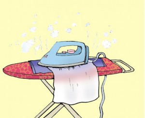 elebisede unutulan ütü