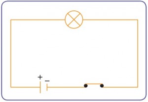 tek pilli ve ampüllü elektrik devresi