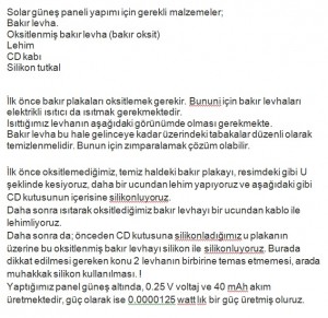güneş paneli yazısı