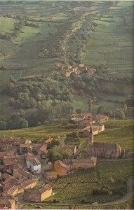 Saöne-et-Loire'da bağlarıyla ünlü Vergısson.