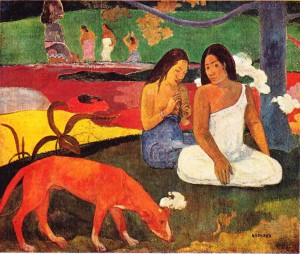 Gauguin'in Arearea (Eğlence) adlı tablosu