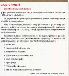 böbrekleri korumak için 8 kural