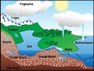 su döngüsü ve yağmur
