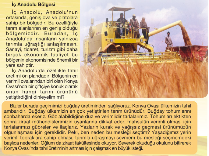 İç Anadolu bölgesinin ülke ekonomisine katkıları