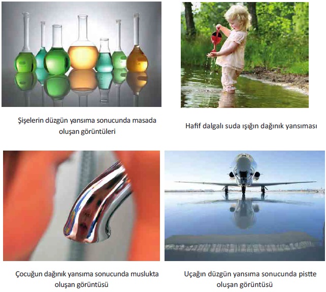 düzgün ve dağınık yansıma örnekleri