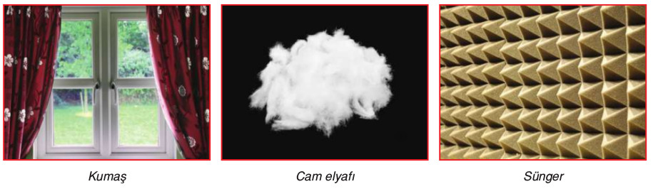 kumaş cam elyafı ve sünger yalıtım malzemesi