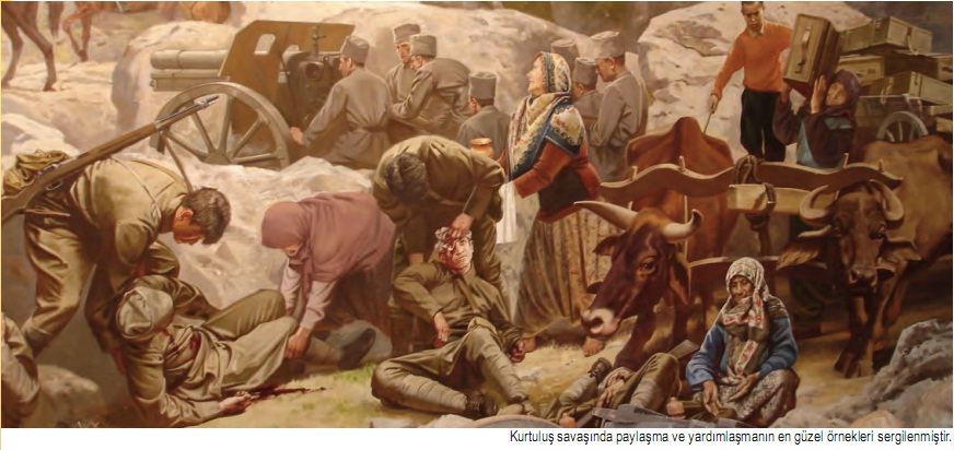 Kurtuluş savaşında paylaşma ve yardımlaşma