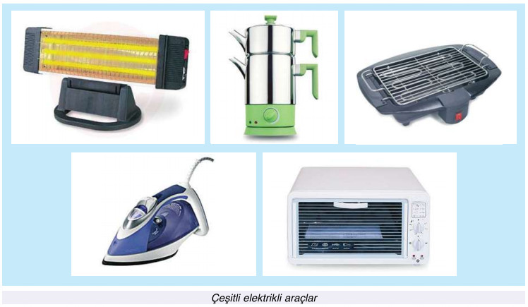 çeşitli elektrikli araçlar