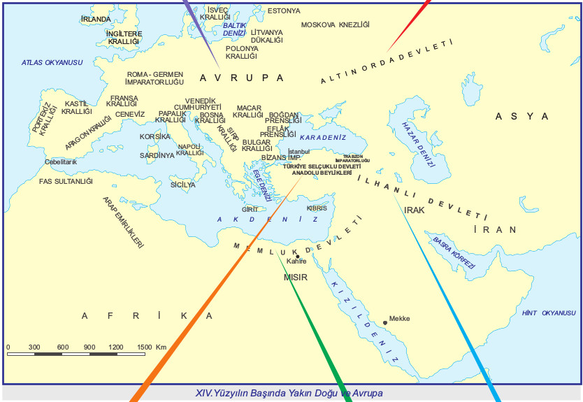 osmanlı kuruluş sırasında çevre ülkeler