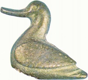 Hallstatt döneminden kalma demirden yapılmış bir ördek