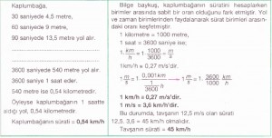 kablumbağa hızı hesaplama