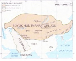 Büyük Hun İmparatorluğu Haritası