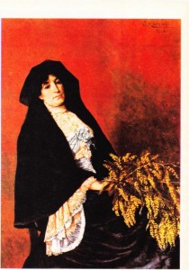 Osman Hamdi Bey'in Mimozalı Kadın (1906) adlı tablosu