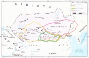 Uygur Devleti Haritası