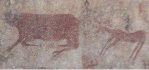 Çatalhöyük Duvarlarına çizilen sığır figürü