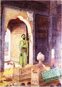Osman Hamdi Bey'in Şehzade Türbesinde derviş adlı tablosu