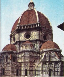 Brunelleschi’nin Floransa'da gerçekleştirdiği Santa Maria del Fiore Kilisesi’nin kubbesi.