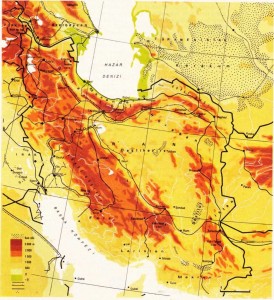 iran fiziki haritası