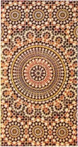 Rabat'taki (Fas) İslam sanatının ürünü olan bir mozaik