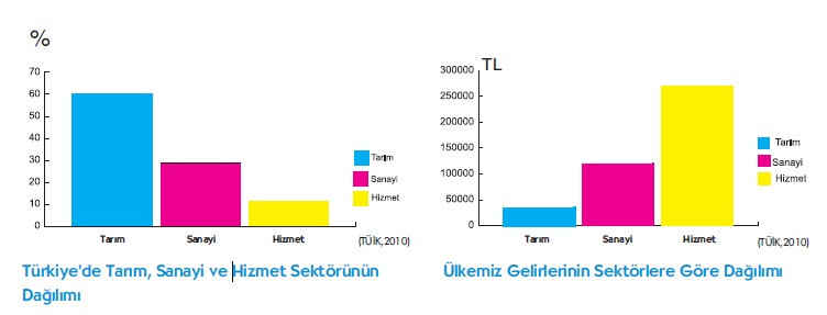 Türkiye Gelirleri sektörel dağılımı