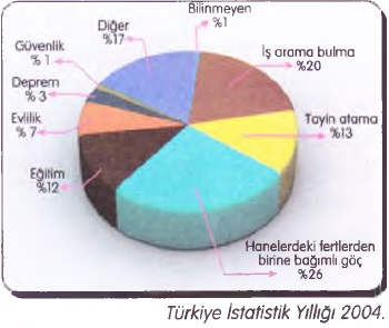 Türkiye göç sebep istatistiği