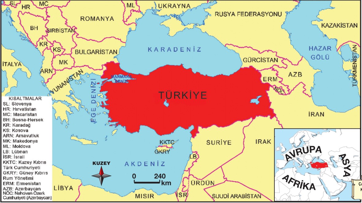 Turkiye Dunya Haritasi