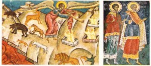 Romanya'da, Bukovina ilindeki Ortodoks manastırlarında bulunan fresklerden iki örnek.