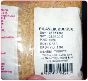 pilavlık bulgur