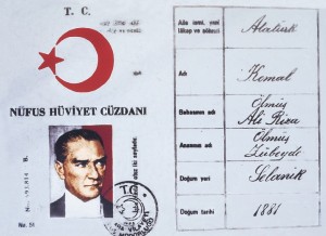 Atatürkün nüfus cüzdanı