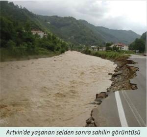 artvindeki selden sonra sahilden görüntü