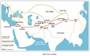 ipek yolu haritası