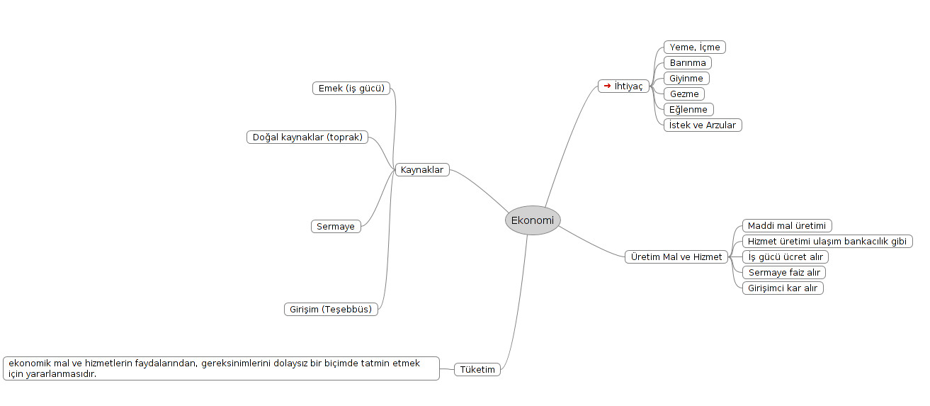 ekonomi zihin haritası