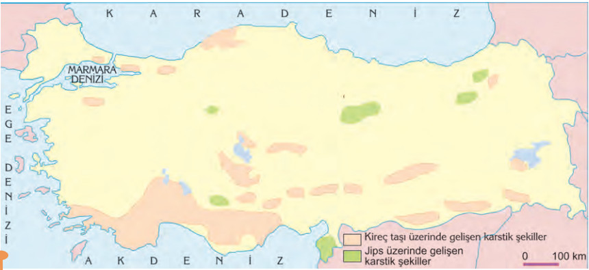 Türkiyedeki karstik arazilerin dağılışı